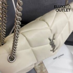 LouLou Puffer OffWhite/Silber 35 cm