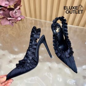 Slingback Pumps Blau 11 cm
