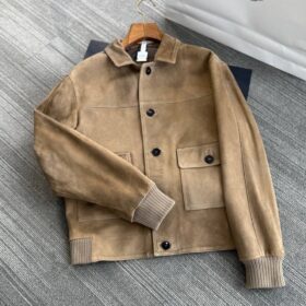 Stone Suede Bomber