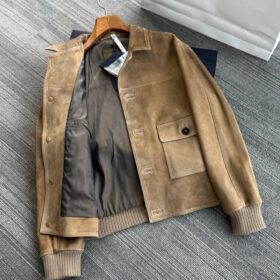 Stone Suede Bomber