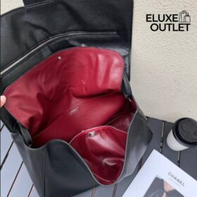 Maxi Klapptasche Schwarz/Silber 38 cm