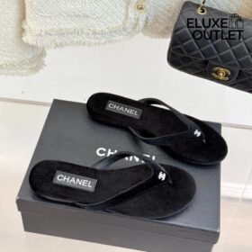 Velvet Flip Flops Schwarz
