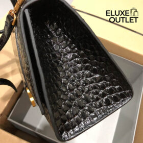 Hourglass Crocodile Schwarz 19 cm