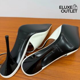 Slingback Pumps Weiß 11 cm