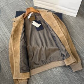 Stone Suede Bomber