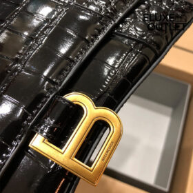 Hourglass Crocodile Schwarz 19 cm