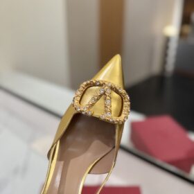 VLogo Signature Pumps aus Metallic-Leder