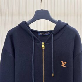 Hoodie mit Verzierungen und Signatur Dunkelgrau