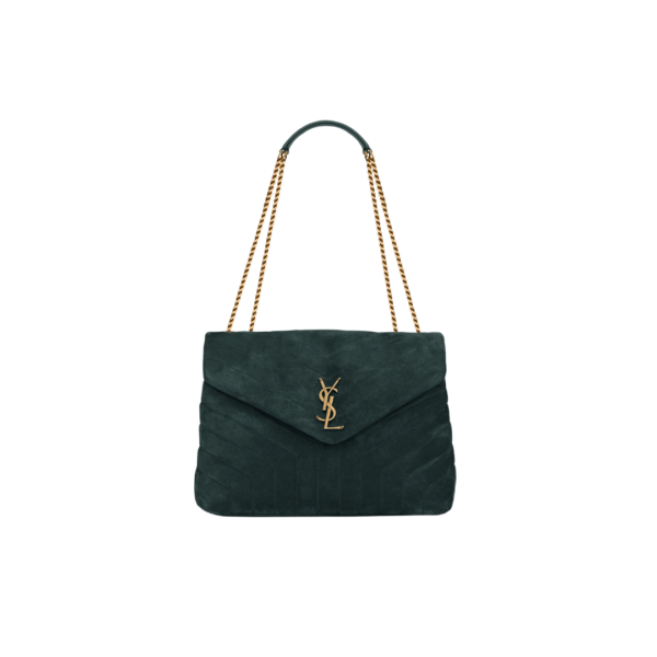 Loulou Wildleder Dunkelgrün 24 cm
