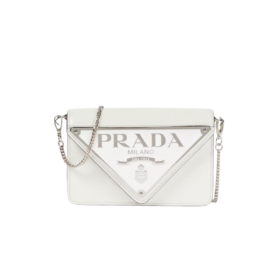 Triangle Mini Crossbody Weiß 17 cm