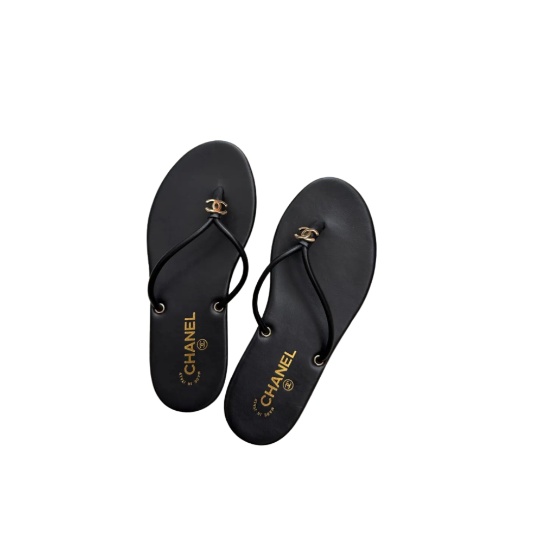 Schwarze Flip-Flops