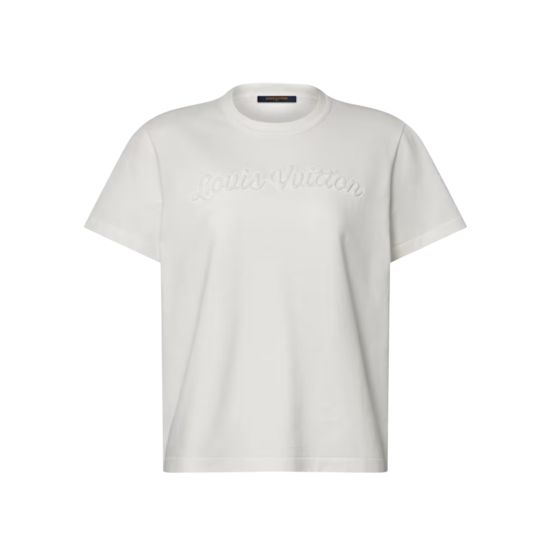 T-Shirt mit gestickter Signatur