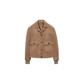 Stone Suede Bomber