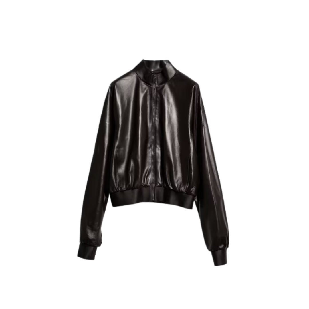 Weiche Nappa-Leder-Bomberjacke