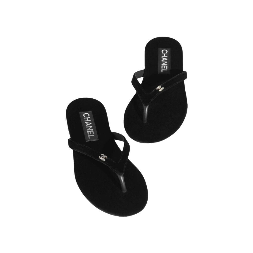 Velvet Flip Flops Schwarz