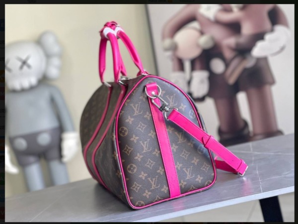 Keepall Bandoulière Pondichery Rosa 45 cm