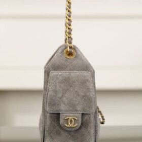 Mini-Handtasche Dunkelgrau 20 cm