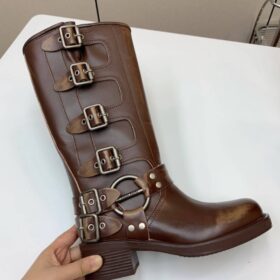 Lederstiefel Braun
