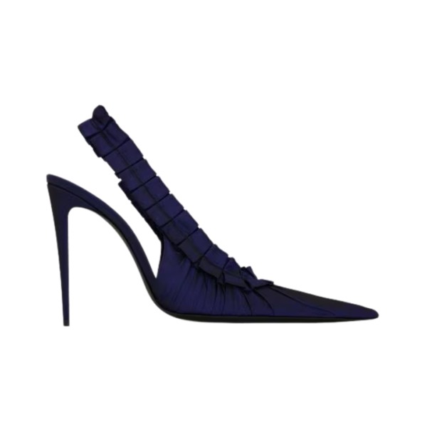 Slingback Pumps Blau 11 cm