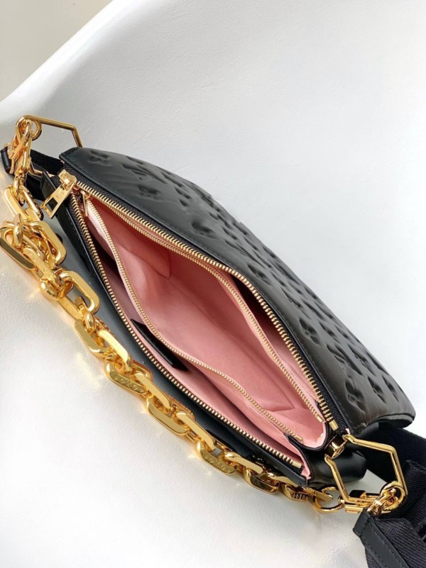 Coussin PM Schwarz/Gold 26 cm