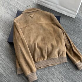 Stone Suede Bomber