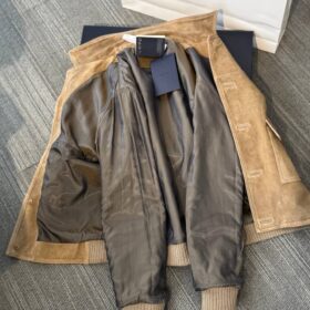 Stone Suede Bomber