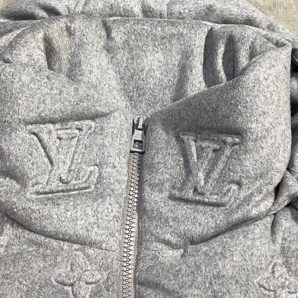 Jacke mit geprägtem Monogramm Grau