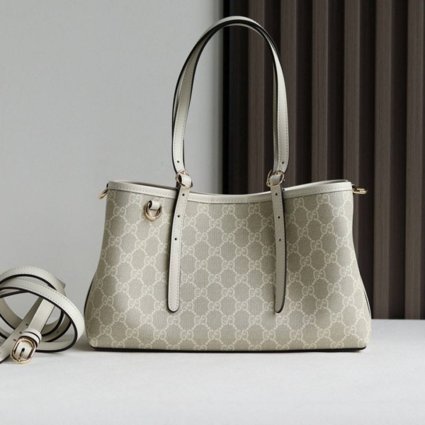 GG Emblem Shopper Weiß 30cm