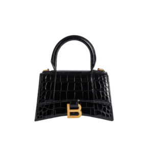 Hourglass Crocodile Schwarz 19 cm