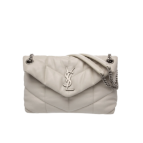 LouLou Puffer OffWhite/Silber 35 cm