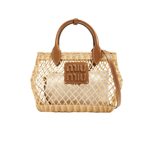 Korbtasche Beige 24 cm
