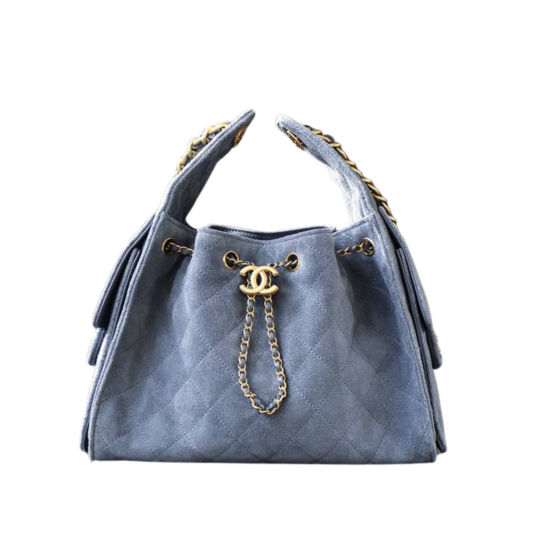 25 Suede Blau 30 cm