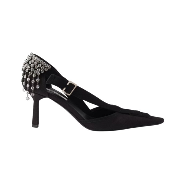 Canvas pumps Schwarz 7.5 cm