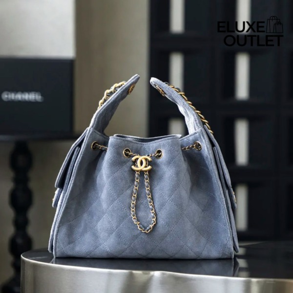 25 Suede Blau 30 cm