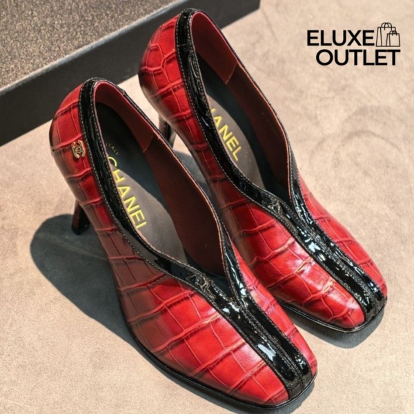 Pumps Burgund/Schwarz 9.5 cm