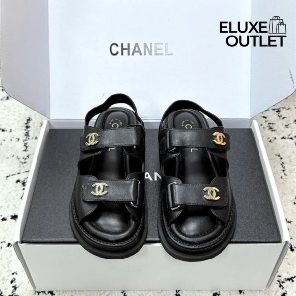 Sandalen Schwarz/Gold