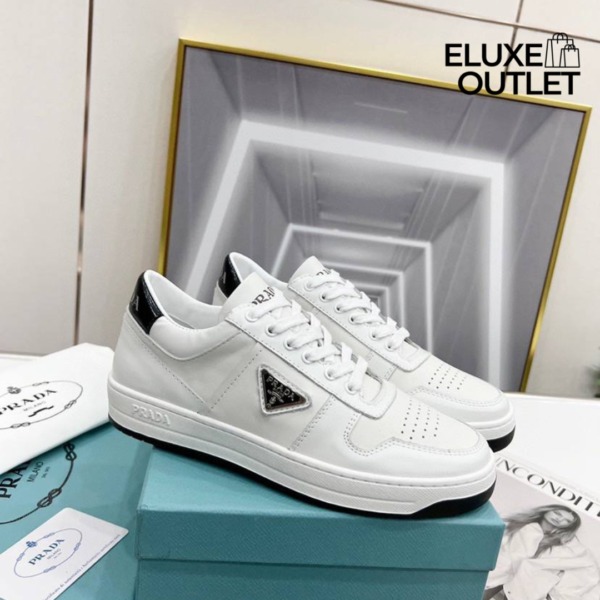 Downtown Ledersneaker Weiß/Schwarz