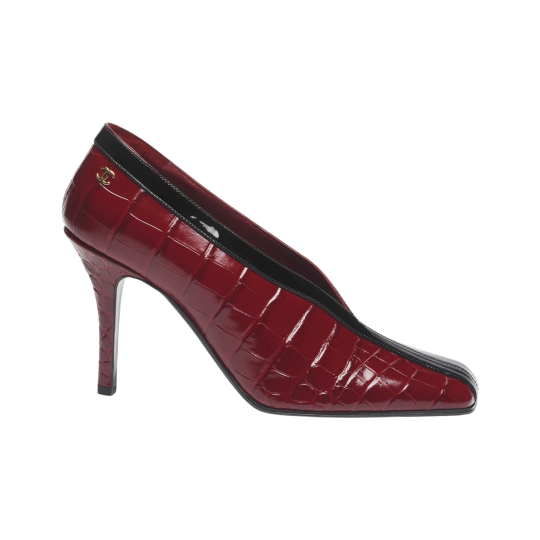Pumps Burgund/Schwarz 9.5 cm