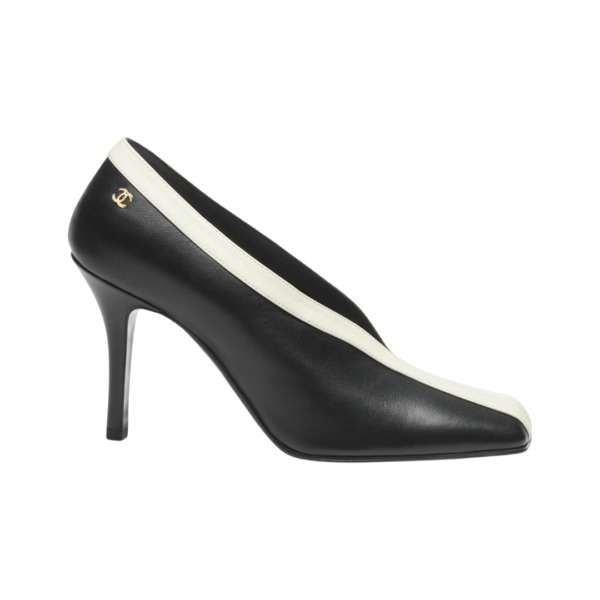 Pumps Schwarz/Elfenbein 9.5 cm