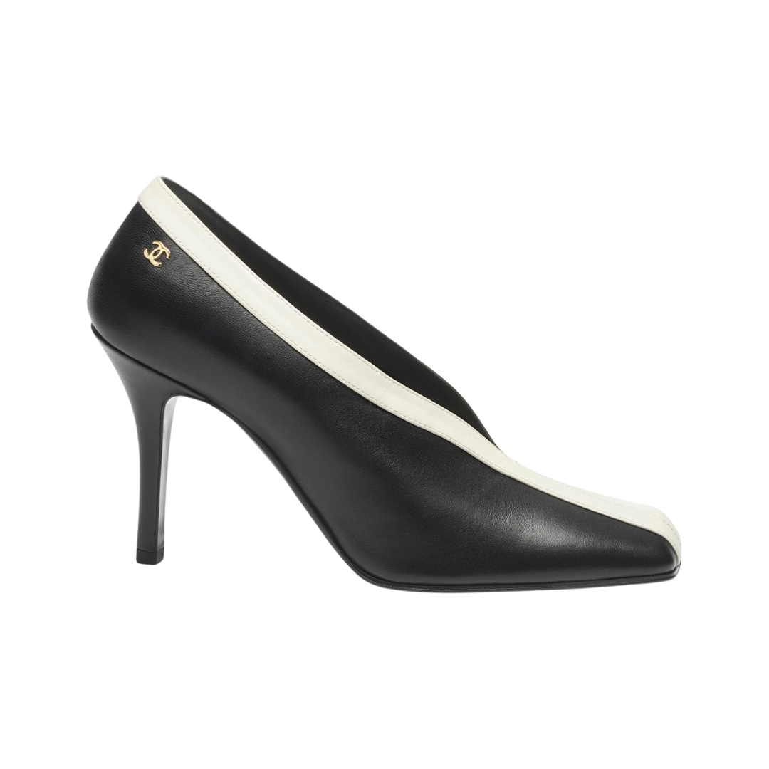 Pumps Schwarz/Elfenbein 9.5 cm