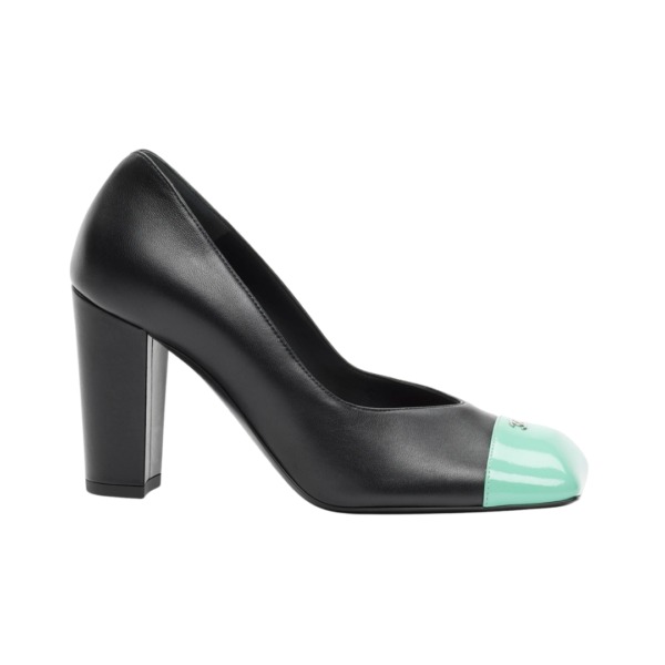 Pumps Schwarz/Grün 9 cm