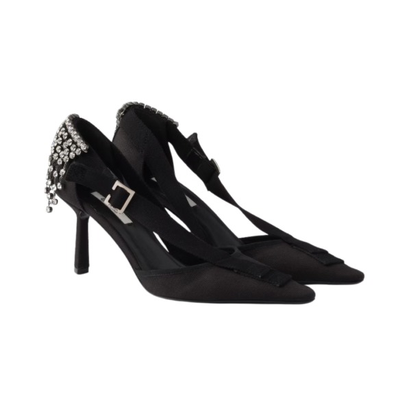 Canvas pumps Schwarz 7.5 cm