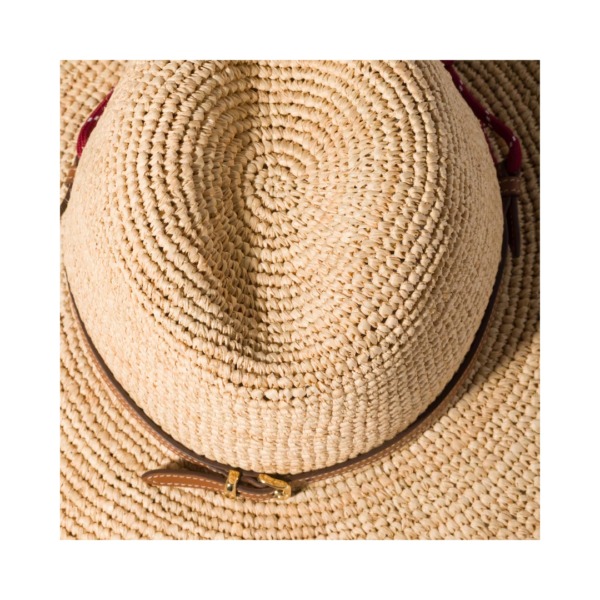 Raffia Beige/Burgund