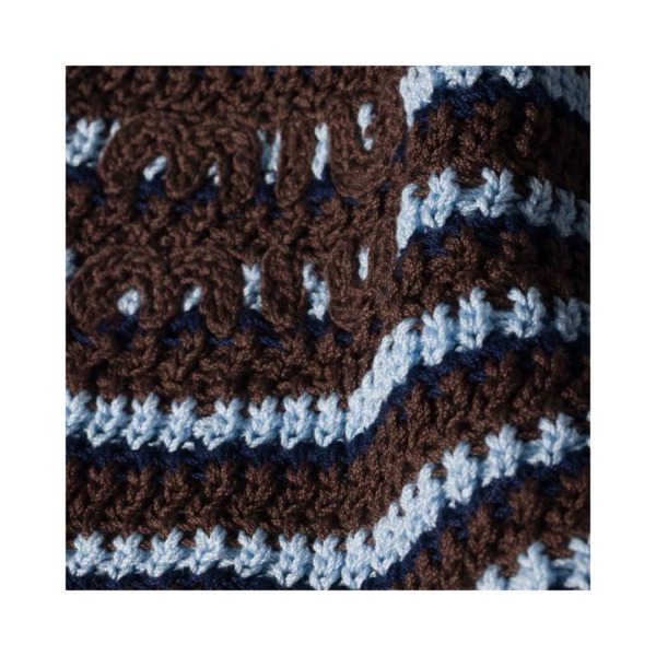 Knitted Braun/Blau