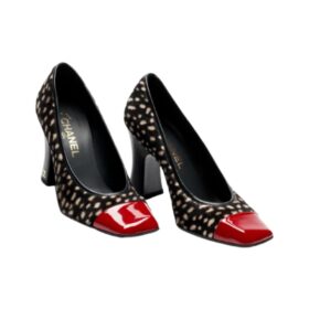 Pumps Schwarz/Rot 9.5 cm