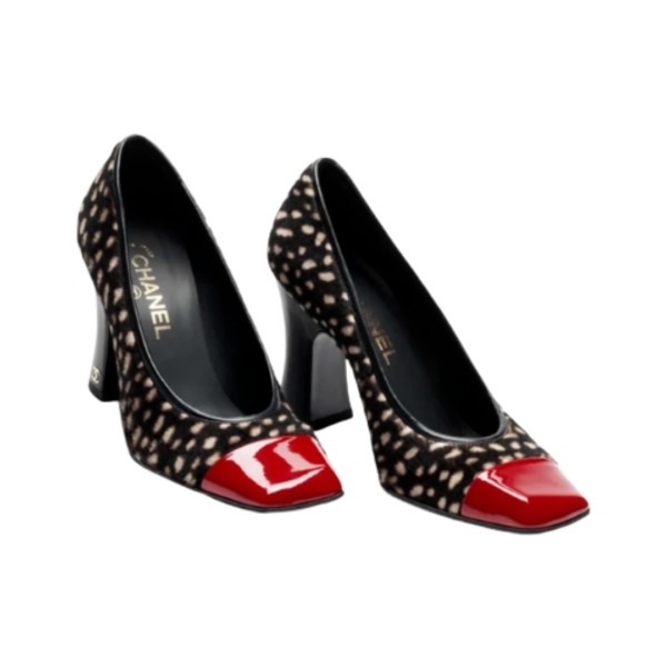 Pumps Schwarz/Rot 9.5 cm