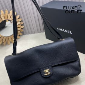 Maxi Klapptasche Schwarz/Gold 38 cm