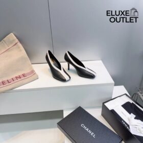 Pumps Schwarz/Elfenbein 9.5 cm