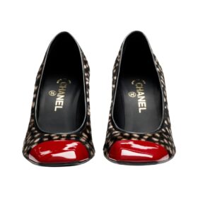 Pumps Schwarz/Rot 9.5 cm