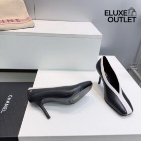 Pumps Schwarz/Elfenbein 9.5 cm